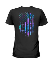 Ballet American flag Ladies T-Shirt back