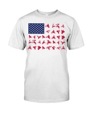 Dirt bike American flag Classic T-Shirt tile