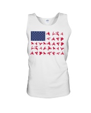 Dirt bike American flag Unisex Tank tile