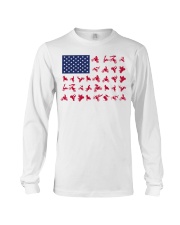Dirt bike American flag Long Sleeve Tee tile