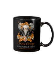 I wear orange for someone I love Mug tile
