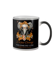 I wear orange for someone I love Color Changing Mug tile