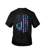 Camping American flag Youth T-Shirt tile