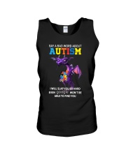 Say a bad world about autism Unisex Tank tile