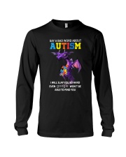Say a bad world about autism Long Sleeve Tee tile