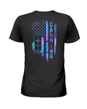 Canning American flag Ladies T-Shirt back