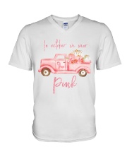 In October we wear pink V-Neck T-Shirt tile