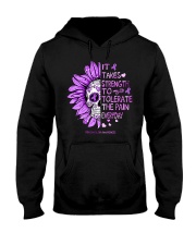 It takes strength to tolerate the pain Hooded Sweatshirt tile