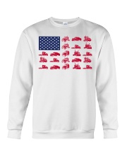Trucker American flag Crewneck Sweatshirt front