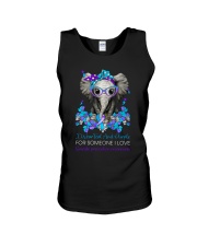 I wear teal and purple for someone I love Unisex Tank tile