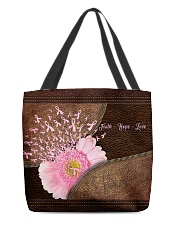 Faith hope love Leather pattern print All-over Tote front