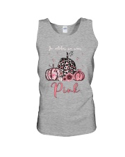 In october we wear pink Unisex Tank tile
