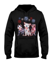 Patriotic Pitbulls Hooded Sweatshirt tile