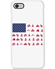 Camping American flag Phone Case tile