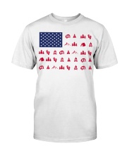 Camping American flag Classic T-Shirt tile