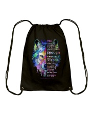 God says you are Drawstring Bag tile