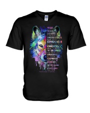 God says you are V-Neck T-Shirt tile