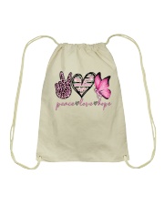 Peace love hope Drawstring Bag tile