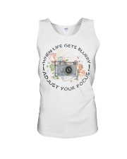 When life gets blurry adjust your focus Unisex Tank tile