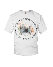 When life gets blurry adjust your focus Youth T-Shirt tile