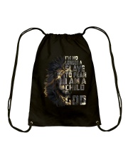 I'm no longer a slave to fear I'm the child of God Drawstring Bag tile