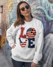 Love Independence Day Crewneck Sweatshirt lifestyle-unisex-sweatshirt-front-3