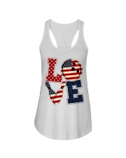 Love Independence Day Ladies Flowy Tank tile