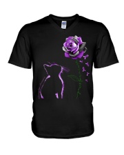 Paws for a cure V-Neck T-Shirt tile