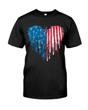 Dragon heart American flag Classic T-Shirt tile