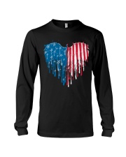 Dragon heart American flag Long Sleeve Tee tile