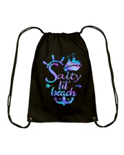 Salty lil beach Drawstring Bag tile