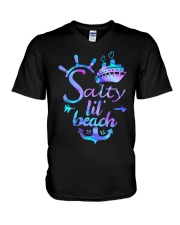 Salty lil beach V-Neck T-Shirt tile