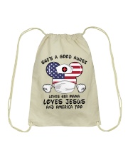 She's a good nurse loves her mama Independence day Drawstring Bag tile