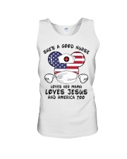 She's a good nurse loves her mama Independence day Unisex Tank tile
