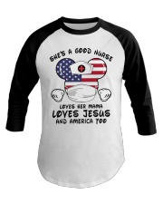 She's a good nurse loves her mama Independence day Baseball Tee tile