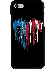 Peace heart American flag Phone Case tile