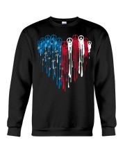 Peace heart American flag Crewneck Sweatshirt front