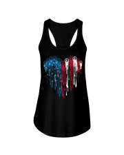 Peace heart American flag Ladies Flowy Tank tile