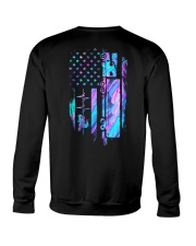 Trucker American flag Crewneck Sweatshirt tile