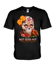 Not dead yet V-Neck T-Shirt tile