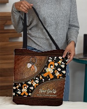 Never Give Up Leather Pattern Print All-over Tote aos-all-over-tote-lifestyle-front-10