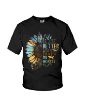 Life is better Youth T-Shirt tile