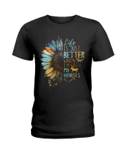 Life is better Ladies T-Shirt tile