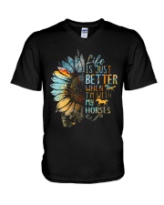 Life is better V-Neck T-Shirt tile