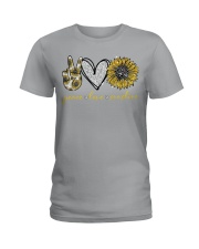 Peace love sunshine Ladies T-Shirt tile