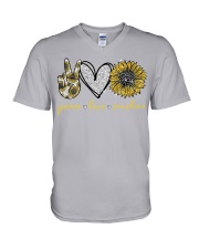 Peace love sunshine V-Neck T-Shirt tile