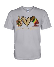 Peace Love Melanin - Printed Apparels V-Neck T-Shirt tile