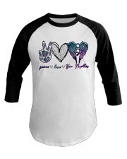 Peace Love You matter Baseball Tee tile