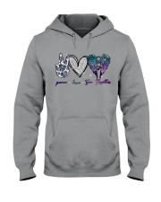 Peace Love You matter Hooded Sweatshirt tile