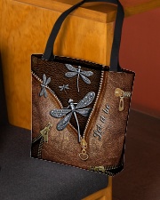 Let it be Leather pattern print All-over Tote aos-all-over-tote-lifestyle-front-02